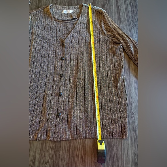 Alfred Dunner gold metallic sweater - Picture 7 of 12
